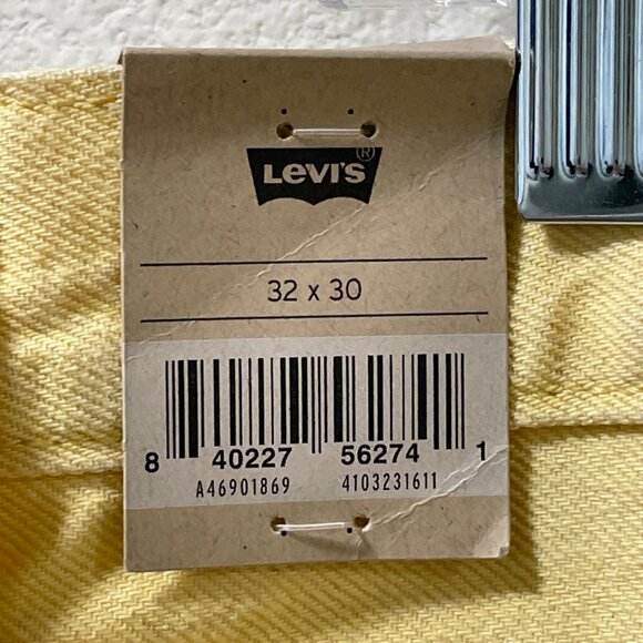 LEVI'S Middy Straight (NWT-Irregular) 5 Pocket Jeans, Butter Yellow - 32/30 - Picture 7 of 12